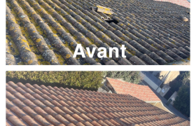 Nettoyage d’un toiture à salon de Provence 